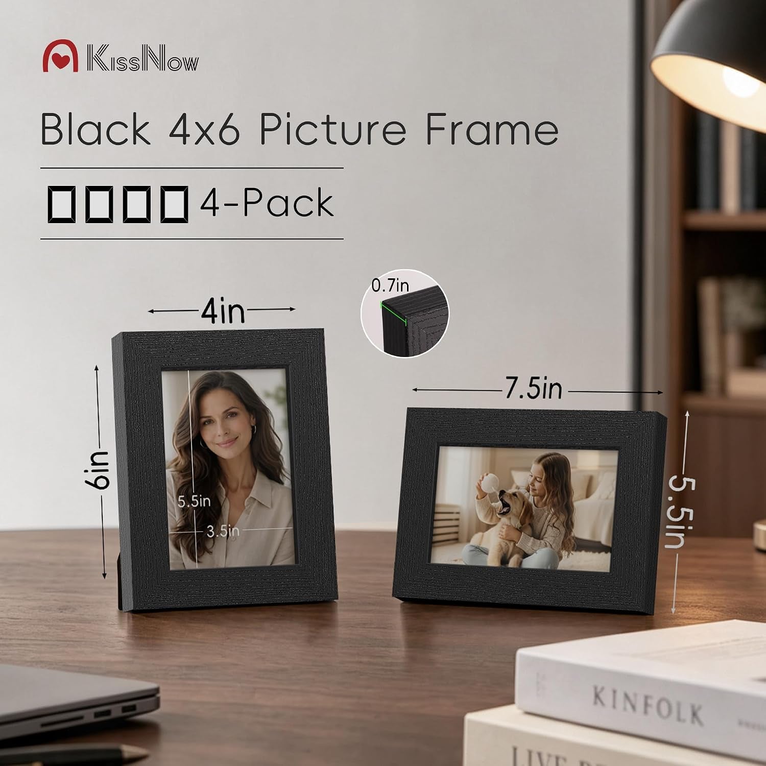 4x6-picture-frame-4-pack-black-solid-wood-wall-or-tabletop