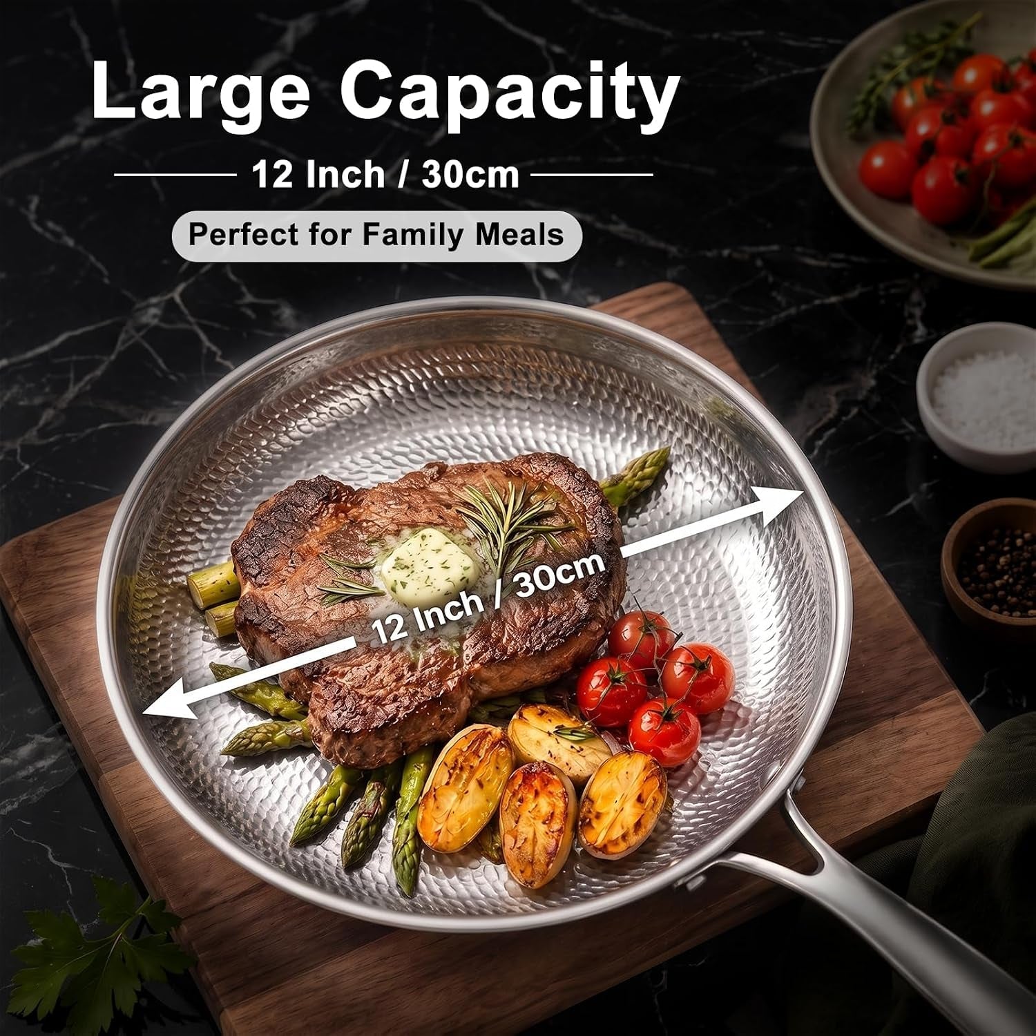 titanium-pans-for-cooking-12-inch-titanium-frying-pan-with-lid-non-toxic-hammered-skillet-pfas-pfoa-ptfe-free-induction-compatible-oven-safe-dishwasher-safe