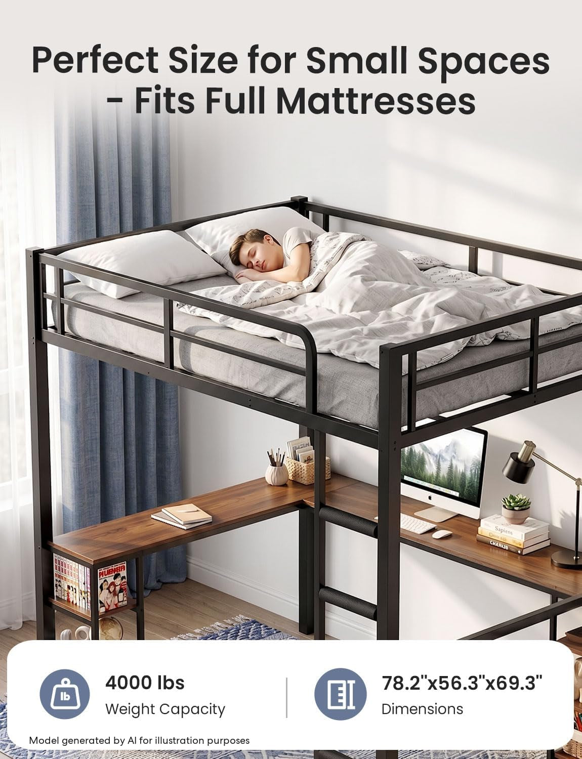 full-size-loft-bed-with-desk-shelves-and-clothes-rack-black
