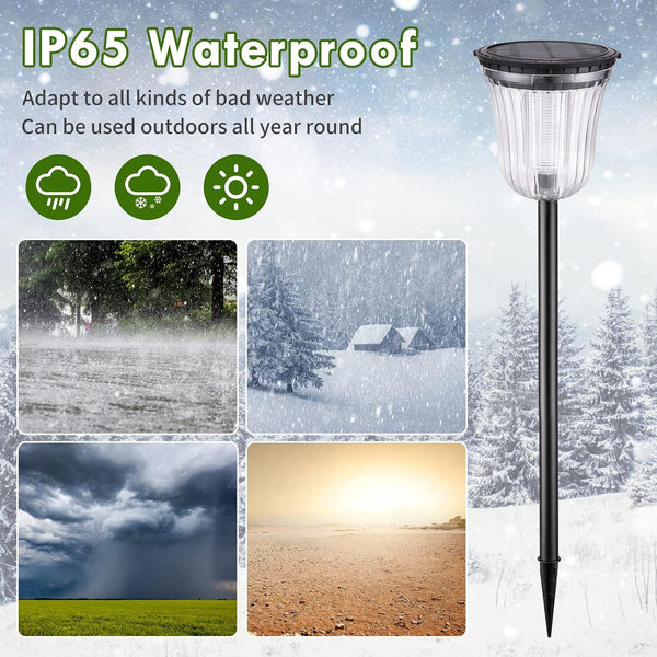Solar Pathway Lights Outdoor - 2 Pack Outdoor Solar Lights for Yard5