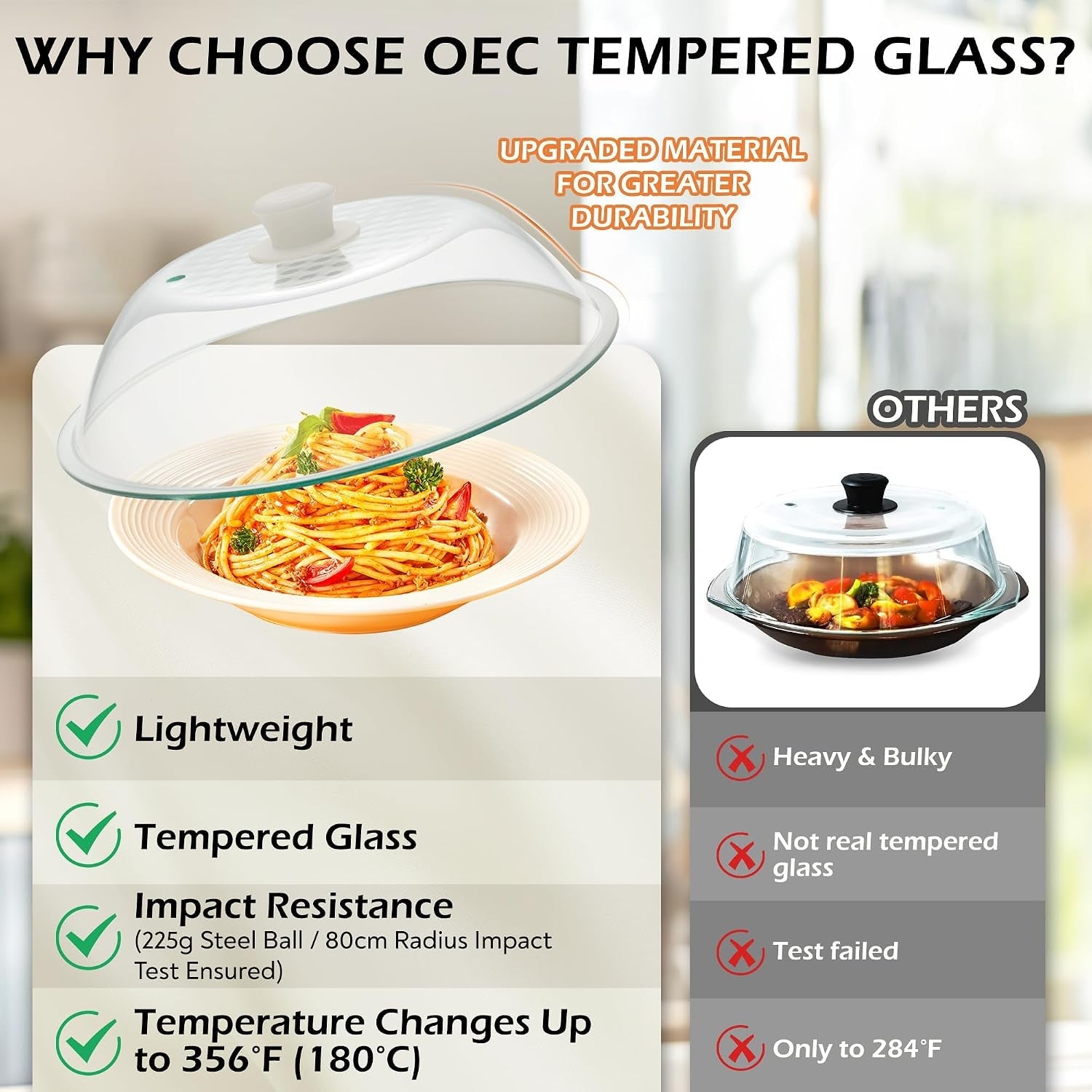 lighter-weight-tempered-glass-microwave-splatter-cover-11-5-inch-inner-diameter-10-6-heat-resistant-durable-glass-lid-with-vent-silicone-knob-dishwasher-safe-100-food-grade-bpa-free
