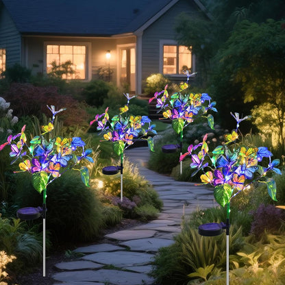 Solar Garden Lights Outdoor Waterproof Solar Lights 4 Pack with New Upgraded 40 LED 18 Butterfly Outdoor Lights for Yard outside Garden Pathway Decor1