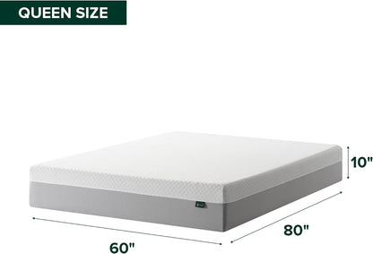 Zinus 10 Inch Green Tea Essential Memory Foam Mattress [New Version], Queen, Fiberglass Free, Medium Feel, Breathable Airflow Memory Foam, Certified Safe Foams & Fabric, Bed-In-A-Box, Queen2