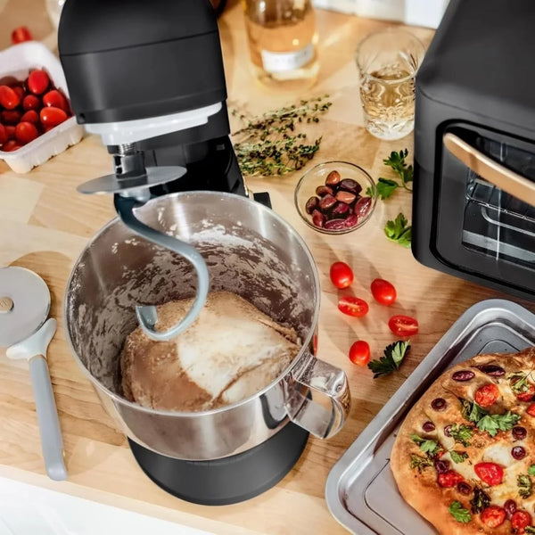5.3 Qt Stand Mixer, 300W Electric Kitchen Mixer with 12 Speeds, Tilt Head Design, Stainless Steel Bowl, Dough Hook Whisk Beater Splash Guard (Black Sesame)5