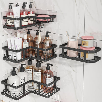 Shower Caddy Corner No Drilling-Adhesive, Shower Shelves-Rustproof1