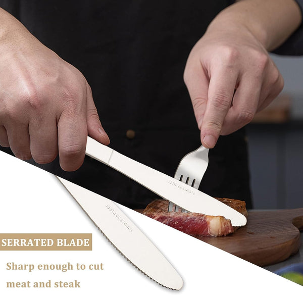 72 PCS Dinner Knifes Set - Windsor Stainless Steel Table Knives 8.7 Inch with Dishwasher Safe Butter Knives,Metal Butter Knofe,Dinner Knife Silverware for Home,Kitchen or Restaurant2