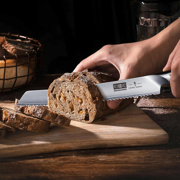 Bread Knife 10 Inch, Ultra Sharp Japanese Serrated Bread Knife5