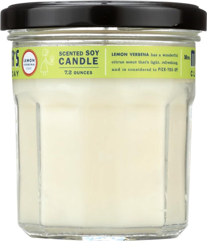 CLEAN DAY Lemon Verbena Soy Candle, Garden-Inspired Aromatherapy Homekeeping, 35 Hour Burn Time, Made with Essential Oils, 7.2 Oz Large Glass Jar Candles (Pack of 2)2