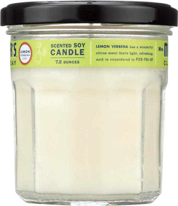 CLEAN DAY Lemon Verbena Soy Candle, Garden-Inspired Aromatherapy Homekeeping, 35 Hour Burn Time, Made with Essential Oils, 7.2 Oz Large Glass Jar Candles (Pack of 2)2