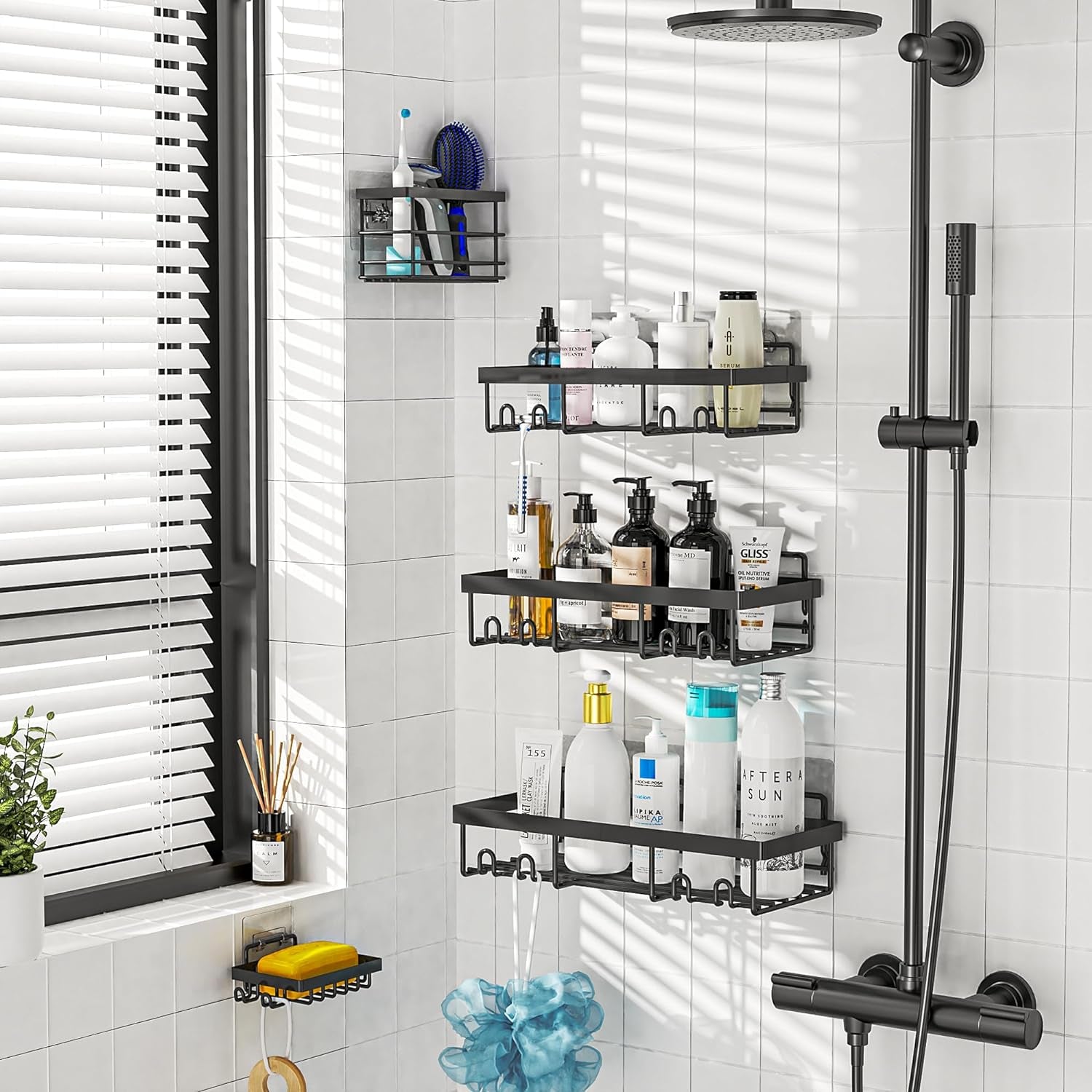 2pack-flat-hook-shower-caddy-no-drilling-adhesive-shower-hooks