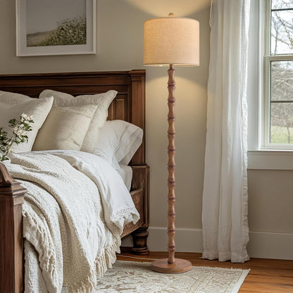 62" Rustic Floor Lamp for Living Room, Retro Farmhouse Floor Lamp Rotary Switch, Resin Standing Lamp for Living Room, Corner, Dining Room, Bedroom, Home Decor6
