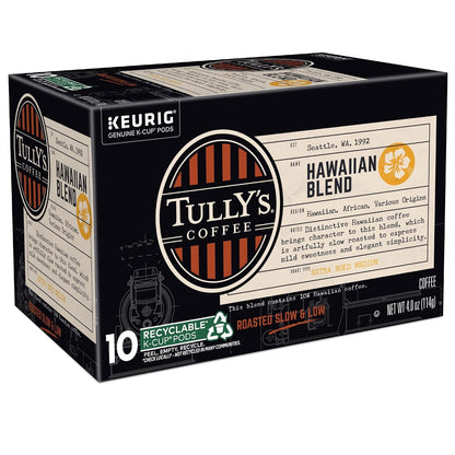 Coffee Hawaiian Blend, Keurig Single Serve K-Cup Pods, Medium Roast, 60 Count, (6 Packs of 10)11