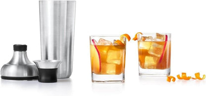 OXO Steel Cocktail Shaker with Strainer, Stainless Finish - 24 Oz Capacity | Bar Tool, Easy-Grip Design, Home Bar, Bartending Equipment, Beginner-Friendly, Leak-Proof, Single Wall Shaker7