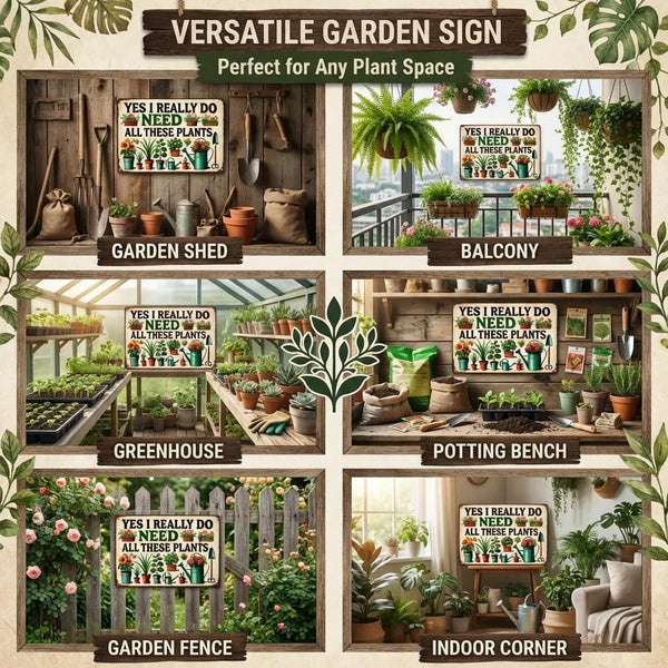 Garden Gifts I Really Need All These Plants Vintage Gardening Signs for Home Garden Greenhouse Living Room Bedroom Yard Outdoor Decor 8X12 Inch (3362)3
