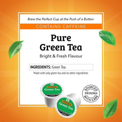 Green Tea K-Cup Pods for Keurig, 24 Count (Pack of 1), Smooth Flavour, Enticing Aroma, Caffeinated, Enjoy Hot or Iced | Pure, Smooth, Fresh & Aromatic Green Tea, Naturally Caffeinated, 24 K-Cups, for Single- Serve Brewers, Enjoy Hot or Iced2
