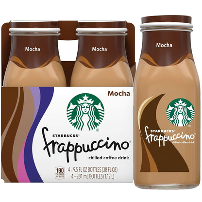 Starbucks Frappuccino, Mocha, Coffee Drink, 9.5 Oz (Pack of 4)1