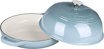 Enameled Cast Iron Dutch Oven Pot with Lid, Bread Oven for Sourdough Bread Baking, Dutch Ovens with Bread Proofing Basket& Baking Supplies Set, 6 Quart, Sea Salt6