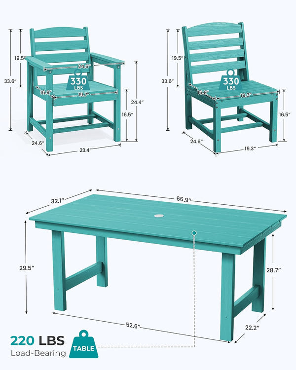 HDPE Outdoor Dining Furniture, Outdoor Dining Set for 10, Aruba4