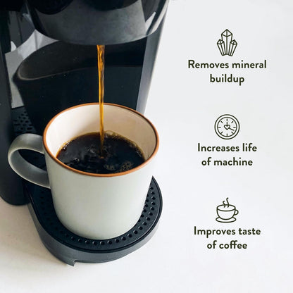 Universal Descaling Solution for Keurig, Nespresso, Breville, Delonghi & Ninja (2 Uses) – Professional Coffee Descaler & Cleaner – Removes Limescale to Restore Flow & Temp – Odorless & Residue-Free2