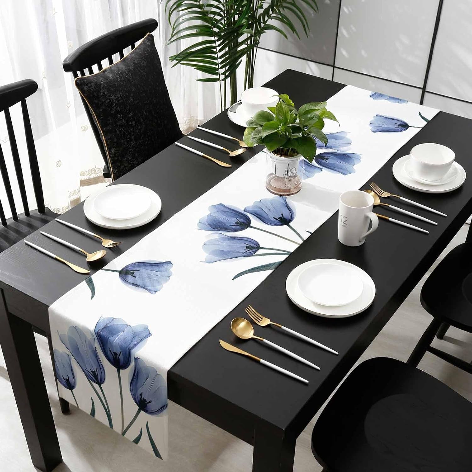 floral-table-runner-blue-tulip-cotton-linen-long-90-inche-dresser-scarves-flower-rustic-tablerunner-for-kitchen-coffee-dining-table-bedroom-home-living-room-summer-spring-holiday-dinner-scarf-decor