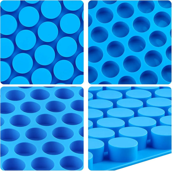 round Candy Molds, 220 Cavities, 4Pcs | Silicone Molds, Non Stick, for Hard Candy, Gummy, Caramel, Chocolate, Ganache, Ice Cube4