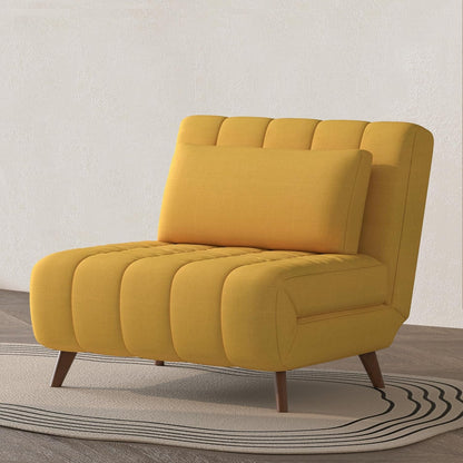 Artdeco Home Generous 40.6" W Sleeper Chair Bed,3In1 Twin Convertible Chair Bed Futon Sofa with Adjustable Backrest, Foldable Twin Chaise Lounge for Small Space Living Room and Apartment (Mustard)1