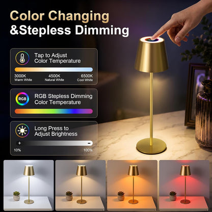 4 Pack Cordless Table Lamp Rechargeable Gold3