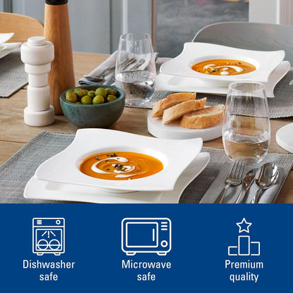Villeroy & Boch Newwave Basic Dinnerware Set, Creamy White, 30 Piece4
