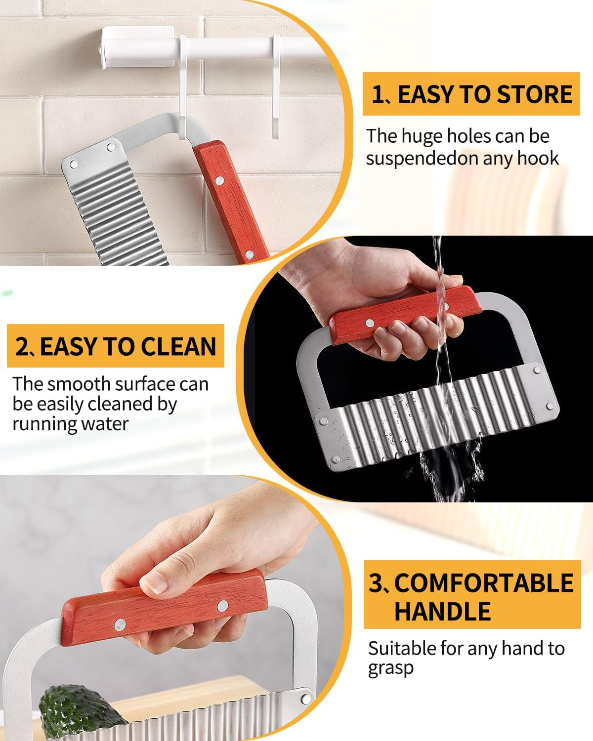 crinkle-cutter-stainless-steel-potato-slicer-heavy-duty-wavy-crinkle-cutting-chopping-tools-with-wooden-handle-for-carrot-veggies-heavy-duty-wooden-handle-sharp-and-deep-waves-crinkle-cutting-for-carrot-zucchini-pickled-cucumber-dishwasher-safety