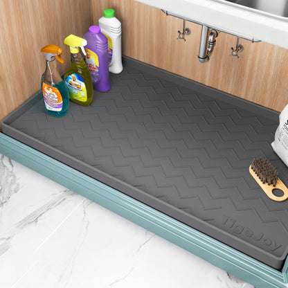 under Sink Mats for Kitchen Waterproof 34" X 22", Cabinet Liner1
