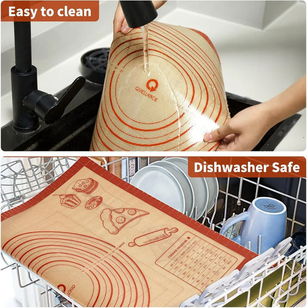 Silicone Baking Pastry Dough Mat - 28X20Inch Extra Large Cookie Bread Rolling Mats Sheet, Nonstick Kitchen Counter Kneading Board, Thick Reusable Pie Cookies Pizza Fondant Making Matt with Measurement6
