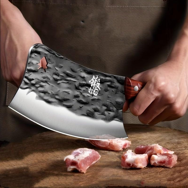 Meat Cleaver,Cleaver Knife 8 Inch Chopping Knife, Chopping and Cutting Dual Purpose Knife, Kitchen Boning Knife, Food Cutting Tool, LAMAJIGA58445