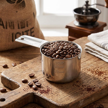Measuring Cup, 1 Cup Stainless Steel Spoon, Great for Wet and Dry Ingredients, Use as Dog Food Scoop,Dishwasher Safe7