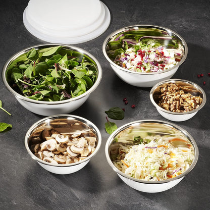 10-Piece Stainless Steel Mixing Bowl Set with Lids for Food Prep & Storage4