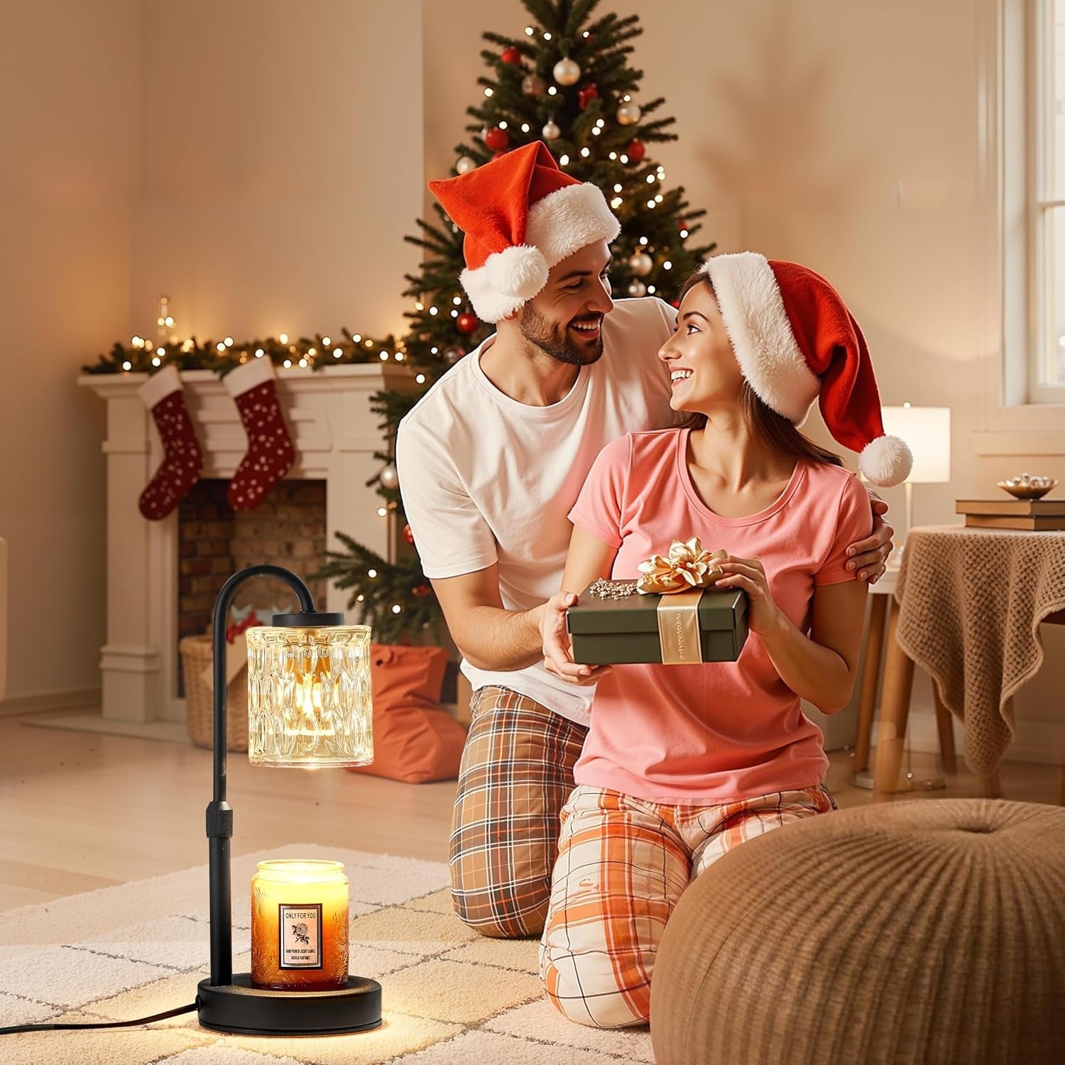 dimmable-candle-warmer-lamp-with-timer-height-adjustable-candle-warmer-for-jar-candles-electric-wax-melt-warmer-for-home-decor-house-warming-gifts-birthday-gifts-for-women-black-clear