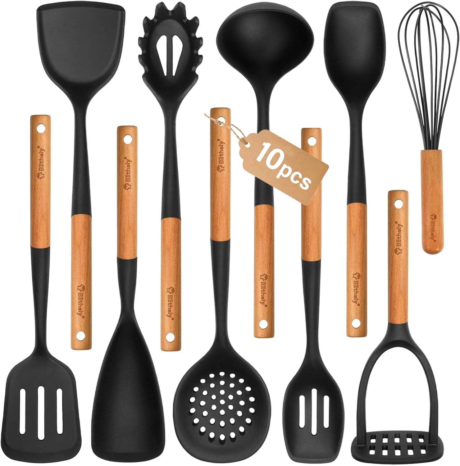 large-silicone-cooking-utensils-set-10pcs-nonstick-kitchen-utensil-set-with-wooden-handle-heat-resistant-silicone-utensils-for-cooking-bpa-free-spatula-set-with-turners-spoon-ladle-skimmerblack