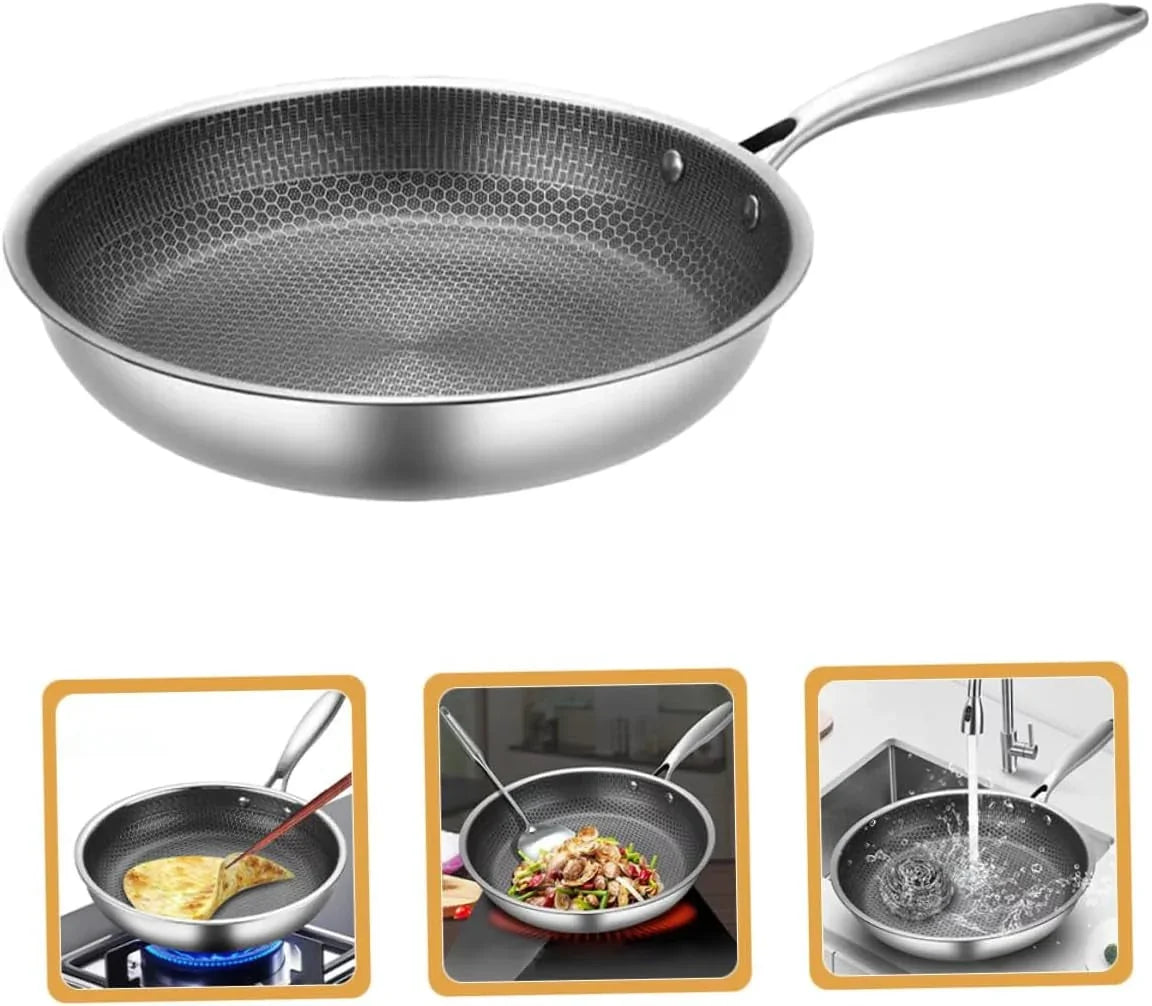 clad-stir-fry-pan-poached-egg-pan-stainless-steel-skillet-honeycomb-handles-for-induction-electric-gas-stove-easy-to-clean-ergonomic-design