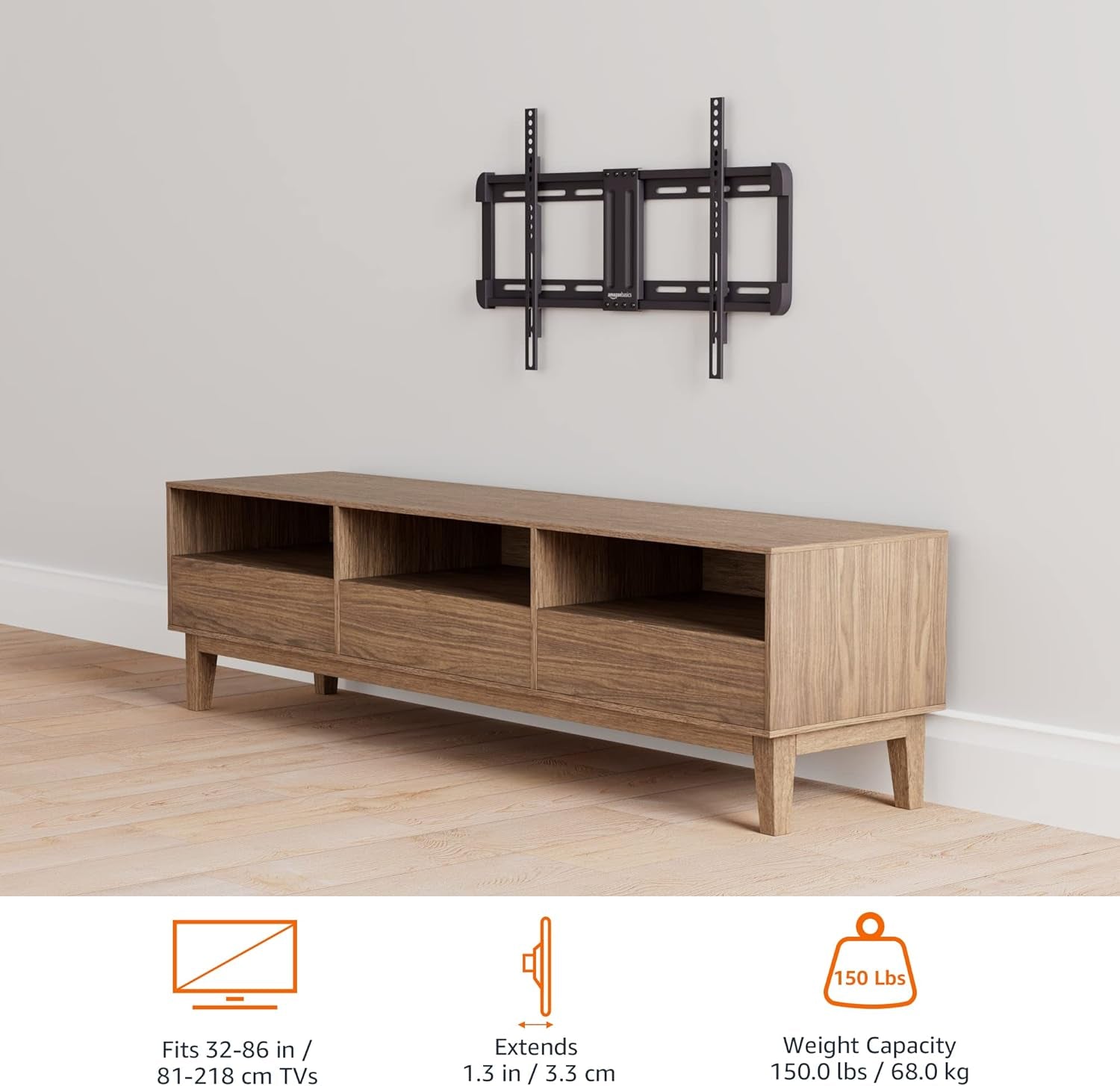 low-profile-tv-wall-mount-with-horizontal-post-installation-leveling-for-37-to-86-inch-tvs-wood-studs-compatible-black