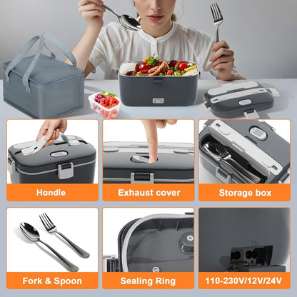 Electric Lunch Box Food Warmer, 1.8L Heated Lunch Box for Adults4