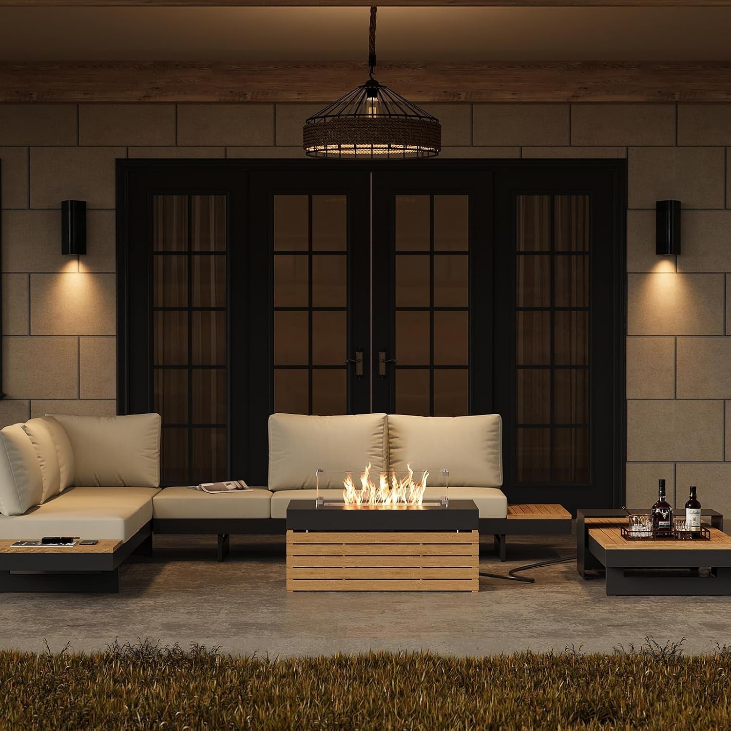 patio-conversation-sets-with-fire-pit-modular-outdoor-sofa