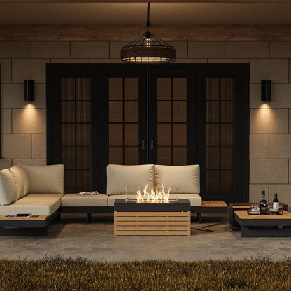 Patio Conversation Sets with Fire Pit, Modular Outdoor Sofa7