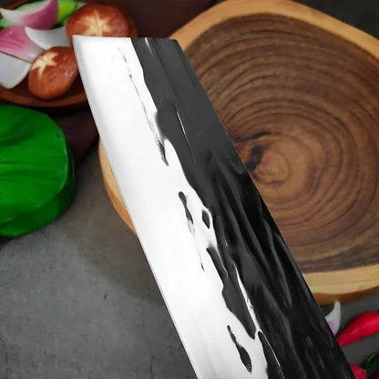 Meat Cleaver Knife, 8 Inch Forged Cleaver Meat Chef Knives Full Tang Handmade Kitchen Butcher Knife Stainless Steel Slicing Knife Wooden Handle4