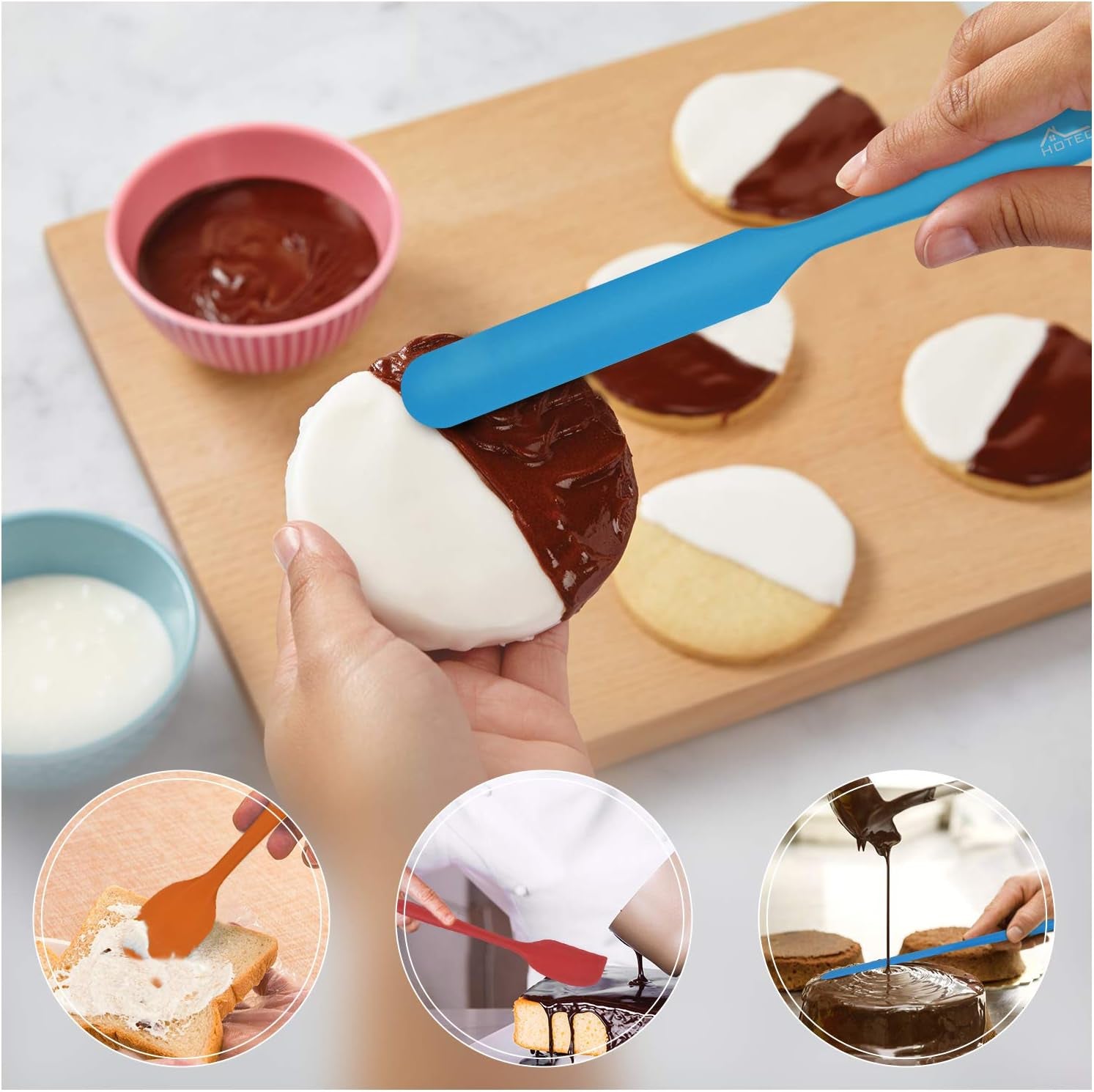 heat-resistant-600-food-grade-silicone-rubber-spatula-set-for-baking-cooking-and-mixing-non-stick-dishwasher-safe-bpa-free-multicolor-set-of-5