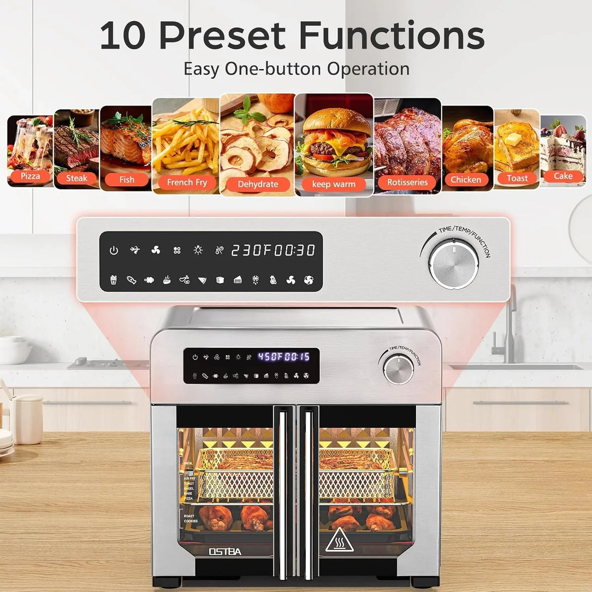 french-door-air-fryer-toaster-oven-combo-24qt-10-in-1-oven-1700w-heating-adjustable-fan-speed-rotisserie-function-102-recipe-book-removable-crumb-tray-stainless-steel-finish