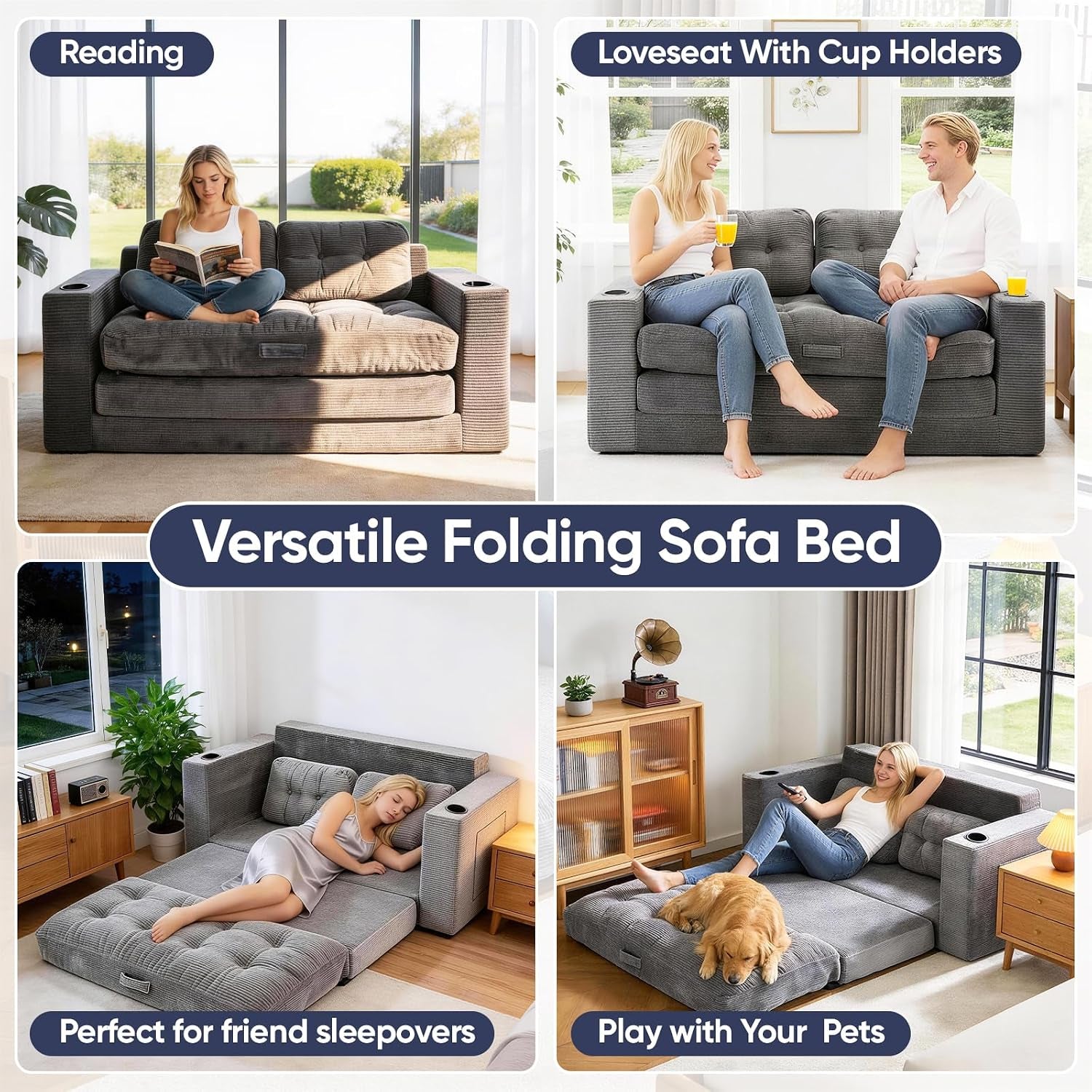 63-loveseat-sleeper-sofa-bed-boneless-convertible-corduroy-pull-out-couch-with-cup-holders-and-2-pillows-space-saving-sofa-bed-for-small-spaces-living-room-bedroom-grey