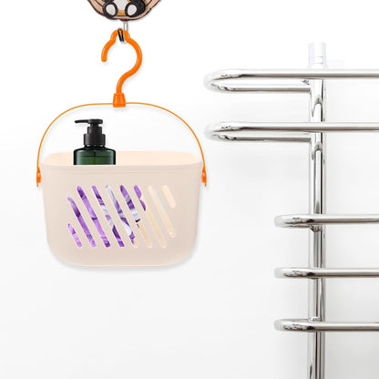 Hanging Shower Caddy, 2Pcs Plastic Mounted Shower Caddy Basket, Portable Kitchen Organizer Storage Organizer with Hook for Home Kitchen Bathroom, White8