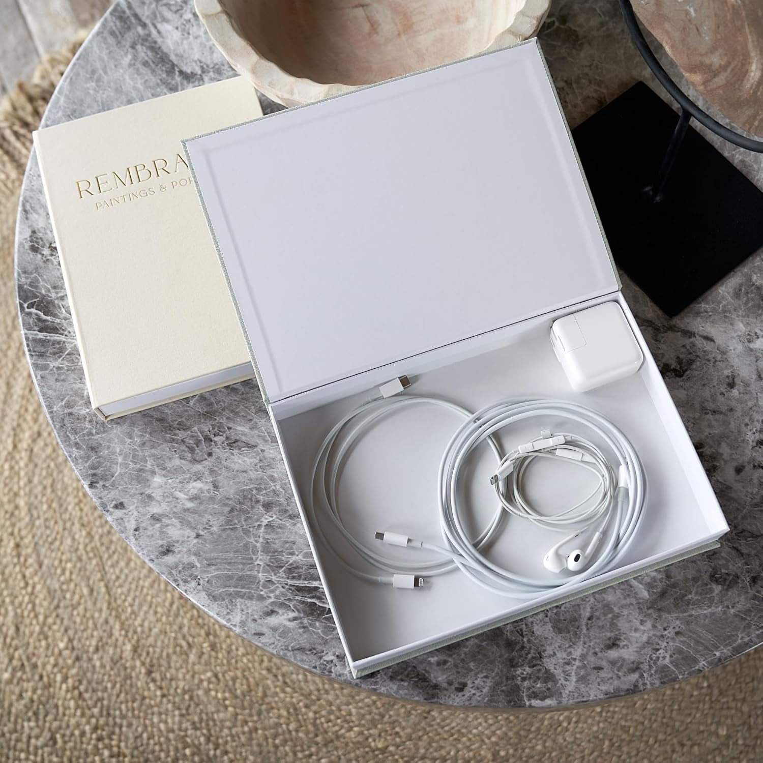 set-of-2-beautiful-decorative-linen-books-aesthetic-faux-fake-books-modern-home-decoration-for-your-coffee-table-bookshelf-or-mantel-stylish-keepsake-box-and-photo-storage-solution