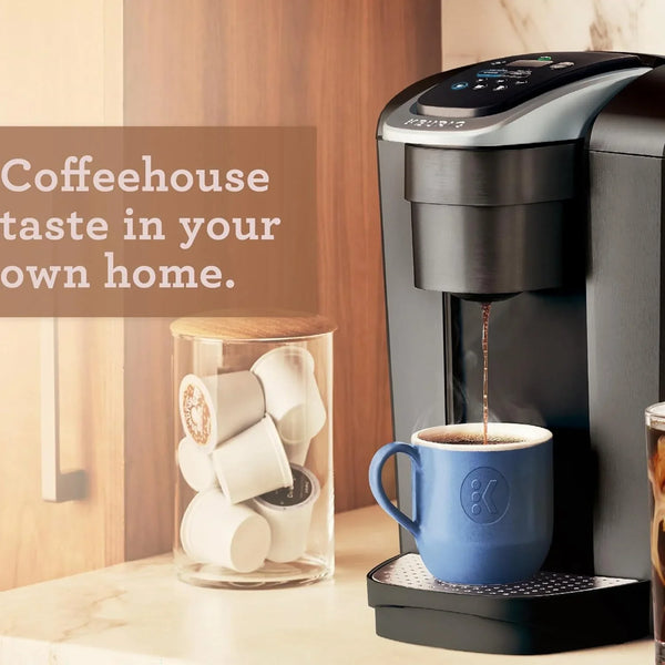 K-Elite Single Serve K-Cup Pod Coffee Maker, with Strength and Temperature Control, Iced Coffee Capability, 8 to 12Oz Brew Size, Programmable, Brushed Slate | Strength, Temperature Control, Iced Coffee Capability, 8 to 12Oz Brew Size, Programmable10