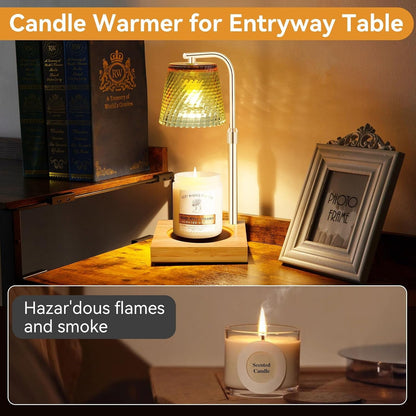 Candle Warmer Lamp with Timer, Height Adjustable Dimmable Wax Melts Warmer for Jar Candles, House Warming Home Decor Christmas Birthday Gifts for Women Mom6