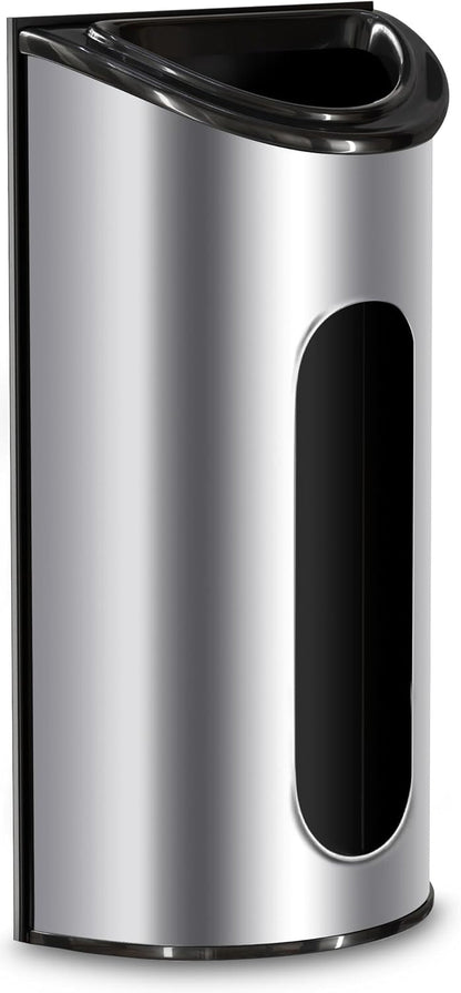 Wall-Mounted Stainless Steel Grocery Bag Holder, Silver1
